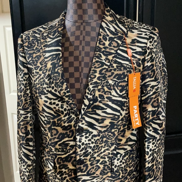 Tallia - Slim-Fit Leopard-Print Blazer 40S 🔥🔥 - Picture 5 of 8